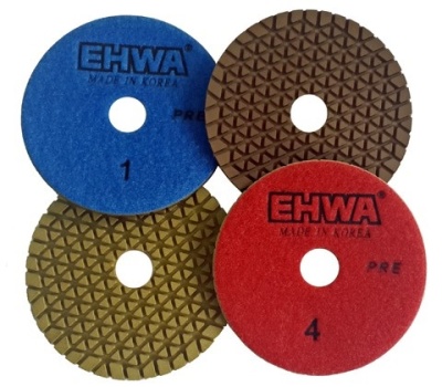 Алмазные гибкие шлифовальные круги EHWA Pads 4-STEP D100 №2